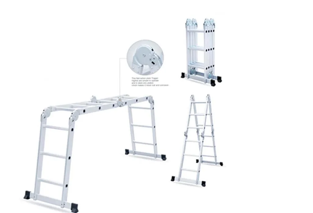 Aluminum Durable Light Weight Anti Slip Foldable Step Ladder