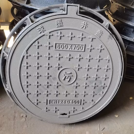  Couvercle de trou d'homme en fonte, couvercle de trou d'homme en fonte ductile, couvercle de trou d'homme rond, couvercle de trou d'homme carré.  Vente directe d'usine